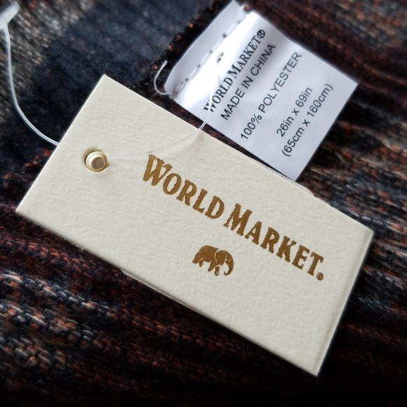 NWT Geometric Warm Pleated Reversible Scarf - Picture 4 of 8